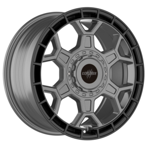 Black Wolf 1 Matt Gunmetal Centre 8.0x17” I 1250kg Load Rating - VW T7 Transporter & Ford Transit Custom (6x120)