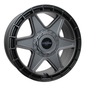 Black Wolf 3 Matt Gunmetal Center 8.0x17” I 1250kg Load Rating - VW T5 / T6 Transporter