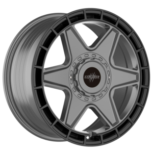 Black Wolf 3 Matt Gunmetal Center 8.0x17” I 1250kg Load Rating - VW T7 Transporter & Ford Transit Custom (6x120)