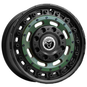 Slotmag Matt Green Centre 8.0x17” I 1250kg Load Rating -  VW T7 Transporter & Ford Transit Custom (6x120)