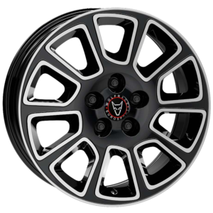 Transporter 2 Diamond Black Polished 6x16” I 1250kg Load Rating - 5x130